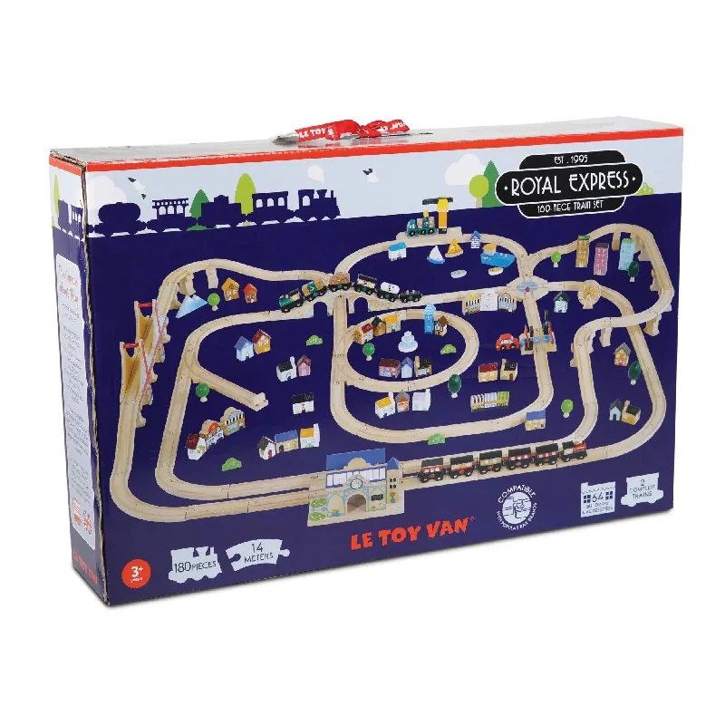 eco-conscious wooden toys that promote sustainability                   Le Toy Van TV700 Wooden Royal Express Train Set (180 pieces)