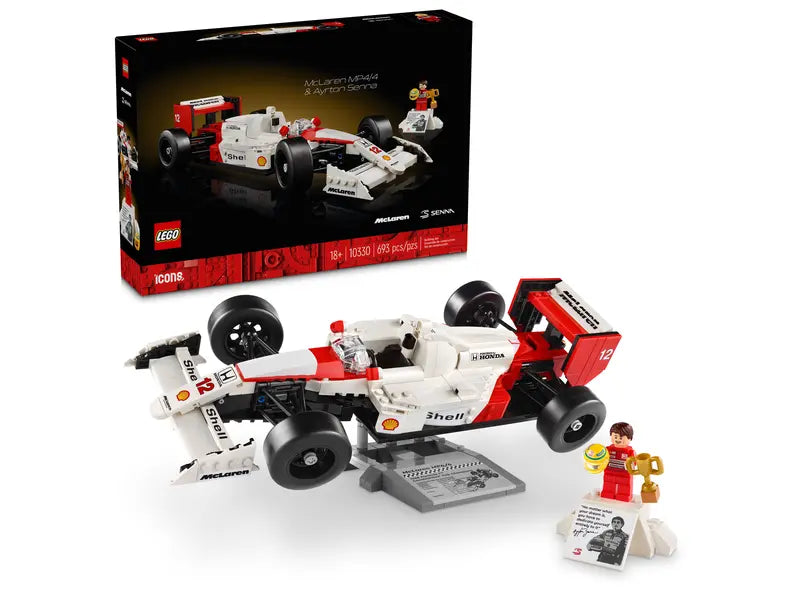 Beautifully crafted LEGO sculpturesLEGO 10330 ICONS - MCLAREN MP4/4 AND AYRTON SENNA