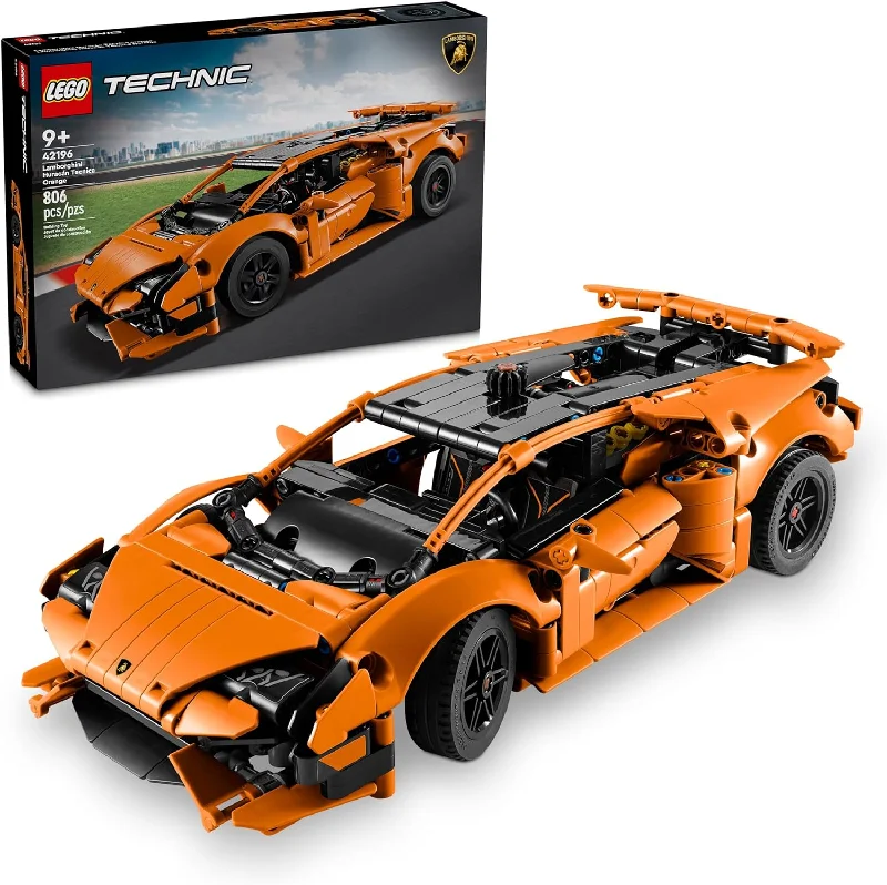 Environmentally friendly LEGO materialsLEGO 42196 Technic Lamborghini Huracán Tecnica Orange Advanced Building Toy, Lamborghini Car Toy for Kids Room Décor, Model Car Vehicle Set for Boys and Girls Ages 9 and Up