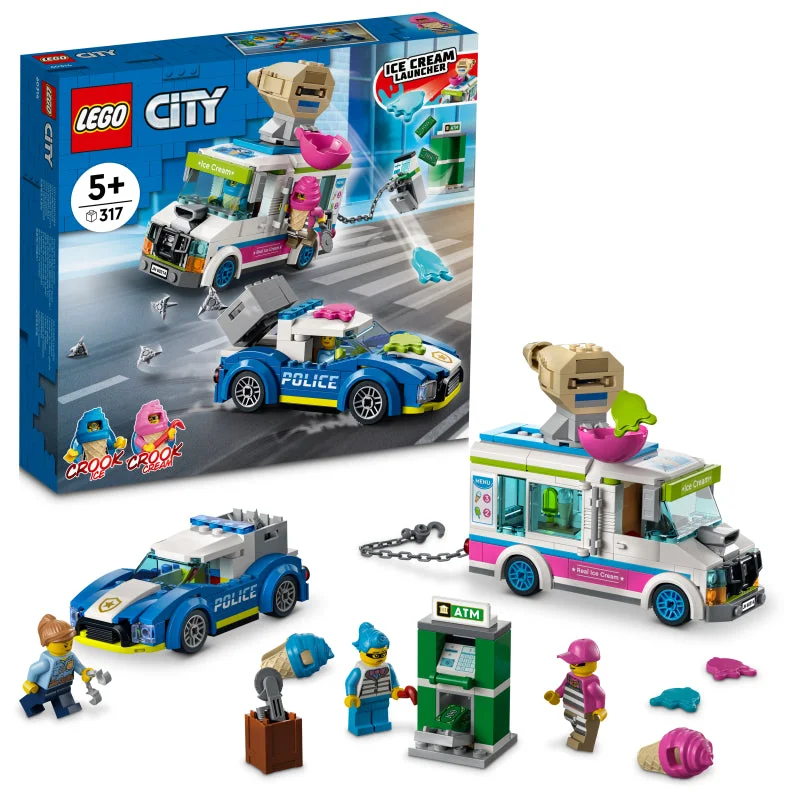 Intricately designed LEGOLEGO 60314 City Ice Cream Truck Police Chase
