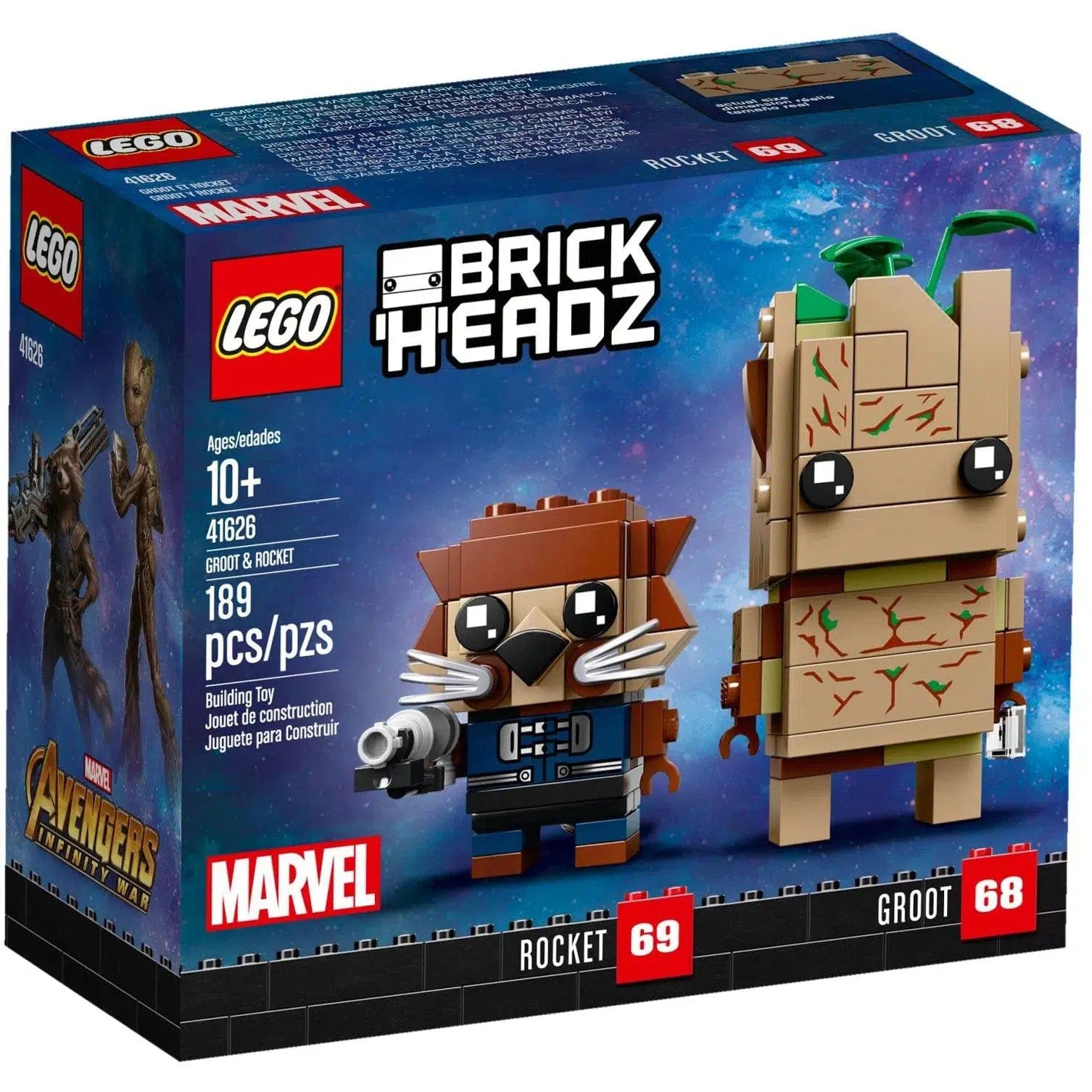 Customizable and personalized LEGO optionsLEGO [BrickHeadz: Marvel] - Groot & Rocket (41626)