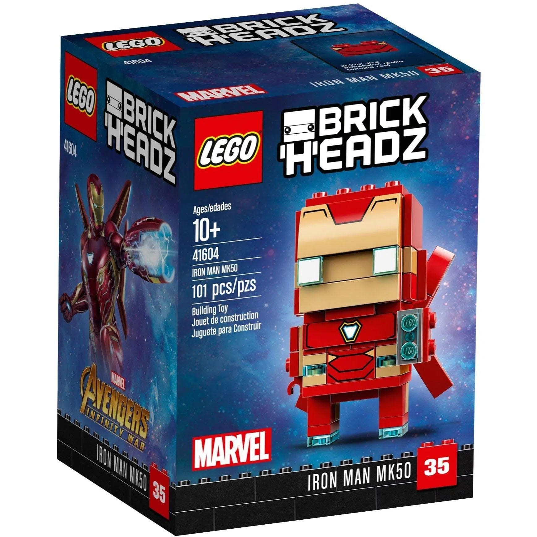 Promoting spatial awareness LEGOLEGO [BrickHeadz: Marvel] - Iron Man MK50 (41604)