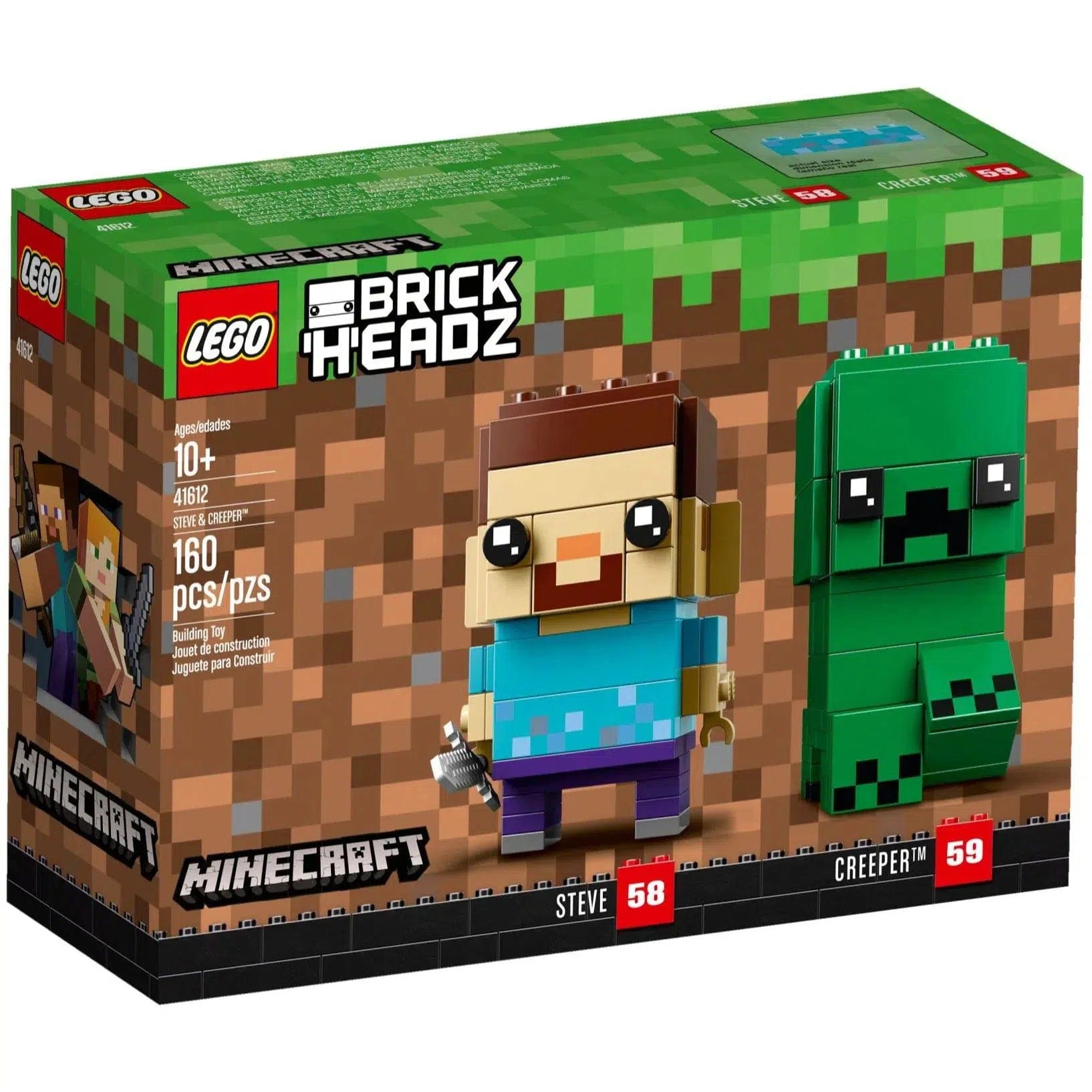Perfect for both kids and adults LEGOLEGO [BrickHeadz: Minecraft] - Steve & Creeper (41612)
