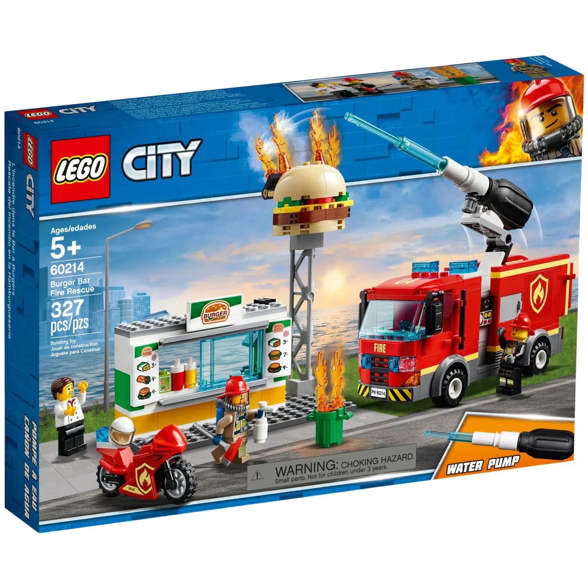 Promoting environmental awareness LEGOLEGO [City] - Burger Bar Fire Rescue Building Set - Fire Series (60214)