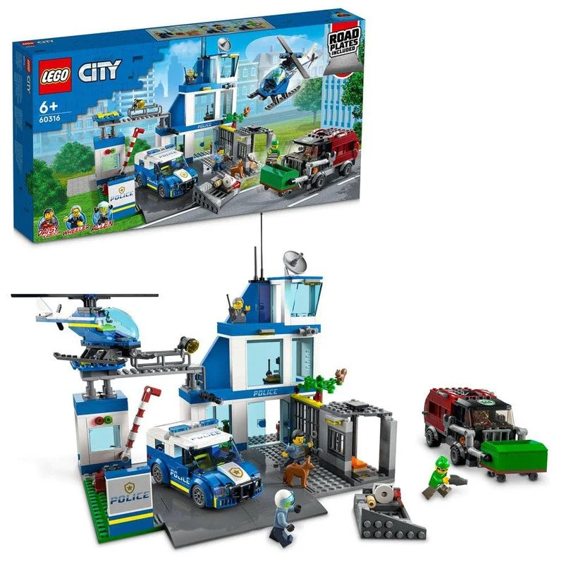 Stress-relieving LEGO buildingLEGO City Police Station 60316 Building Kit (668 Pcs)