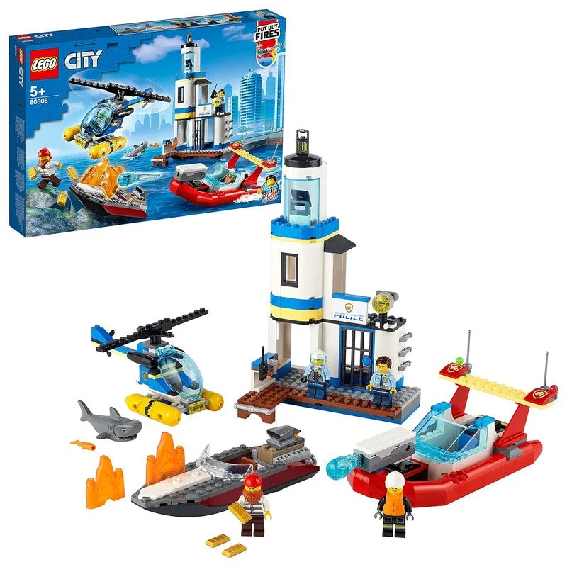 Inspiring architectural interest LEGOLEGO City Seaside Police And Fire Mission 60308 Building Kit (298 Pieces) Inspiring architectural interest LEGOLEGO City Seaside Police And Fire Mission 60308 Building Kit (298 Pieces)