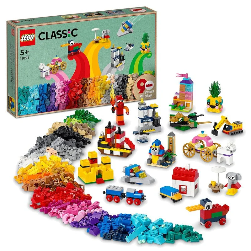 Precisely scaled LEGO miniaturesLego Classic 90 Years of Play Building Blocks Set (1100 Pieces) Precisely scaled LEGO miniaturesLego Classic 90 Years of Play Building Blocks Set (1100 Pieces)