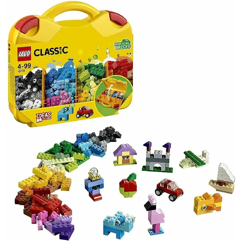 Promoting social skills LEGO playLEGO Classic Creative Suitcase 10713 - Includes Sorting Storage Organizer Case with Fun Colorful Building Bricks (213 Pieces)
