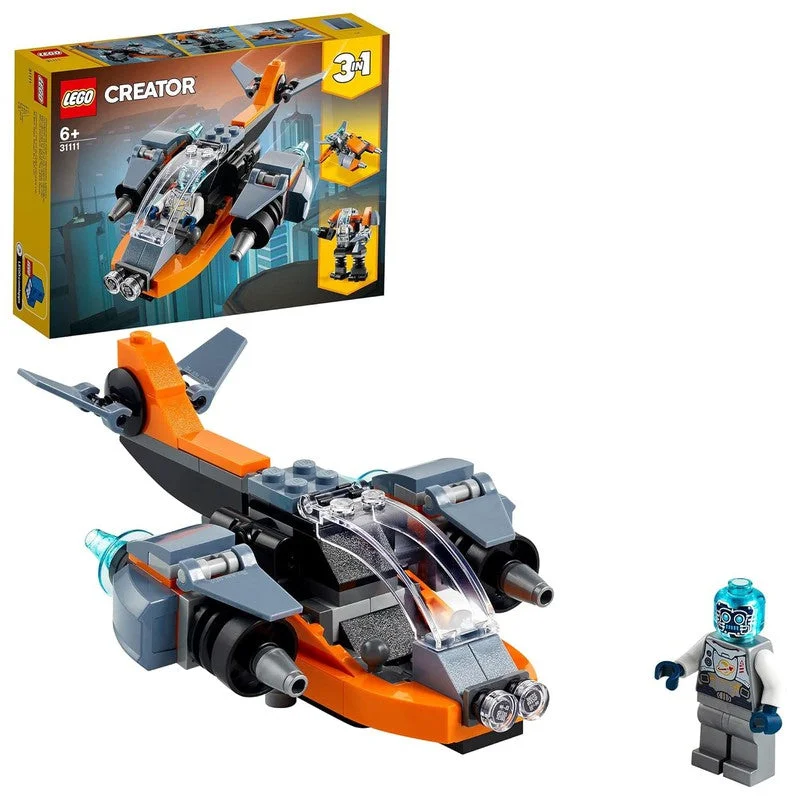 Thematically rich LEGO setsLego Creator 3 in 1 Cyber Drone Building Blocks Set (113 Pcs) Thematically rich LEGO setsLego Creator 3 in 1 Cyber Drone Building Blocks Set (113 Pcs)