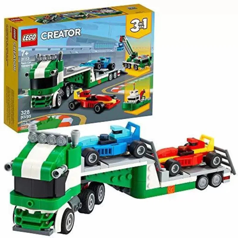 Fun-filled LEGO adventuresLego Creator 3in1 Race Car Transporter Building Blocks Set (328 Pcs) Fun-filled LEGO adventuresLego Creator 3in1 Race Car Transporter Building Blocks Set (328 Pcs)
