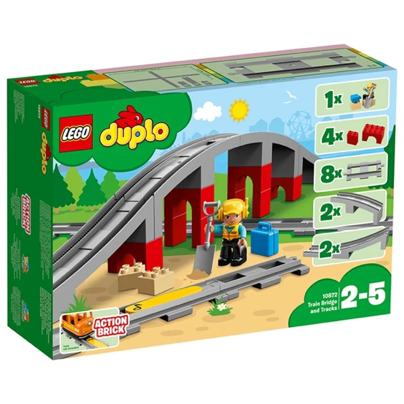Intricately designed LEGOLEGO® DUPLO® Train Bridge and Tracks