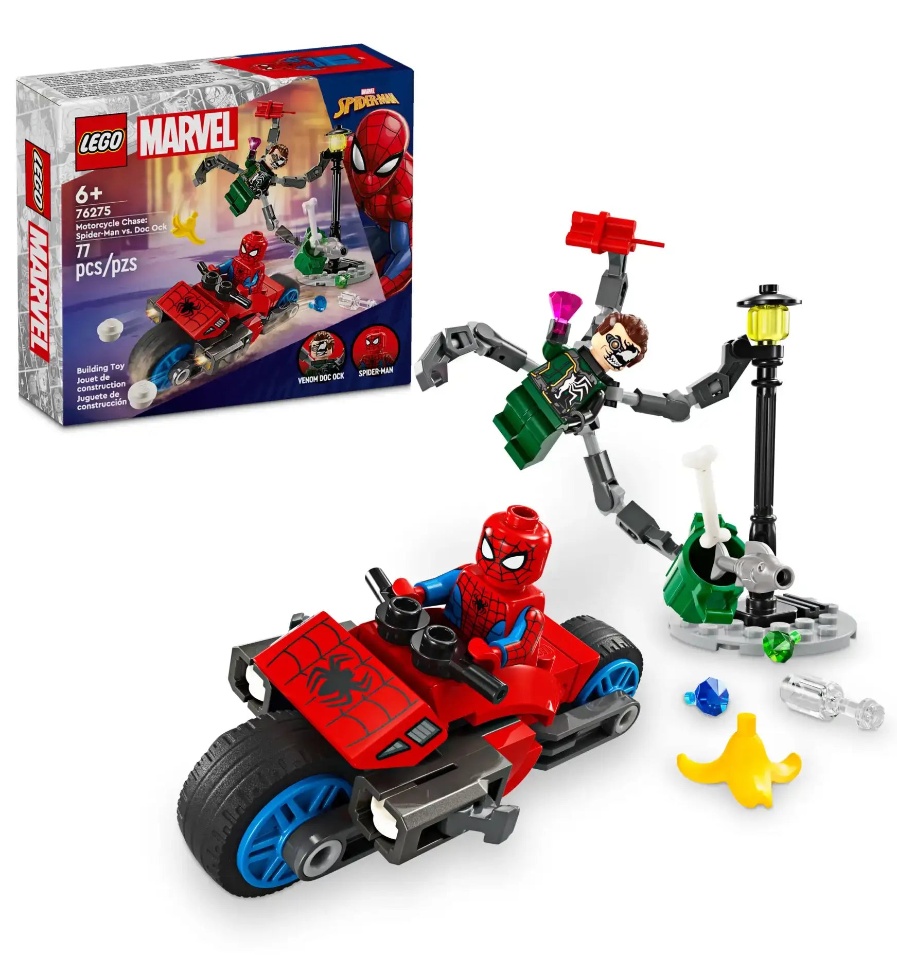 Gender-neutral LEGO toysLEGO MARVEL 76275 Motorcycle Chase: Spider-Man vs. Doc Ock