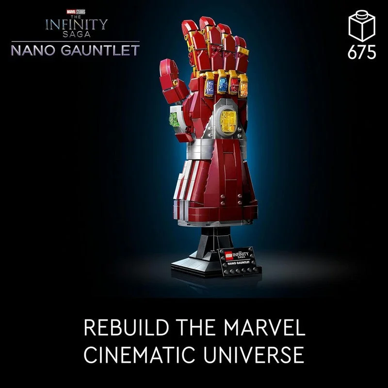 Finely detailed LEGO structuresLEGO Marvel Nano Gauntlet 76223 Building Kit (675 Pieces)