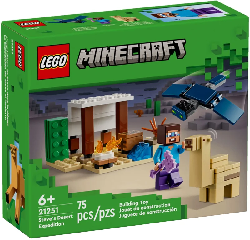 Reflecting diverse hobbies LEGO setsLego Minecraft - Steve's Desert Expedition 21251
