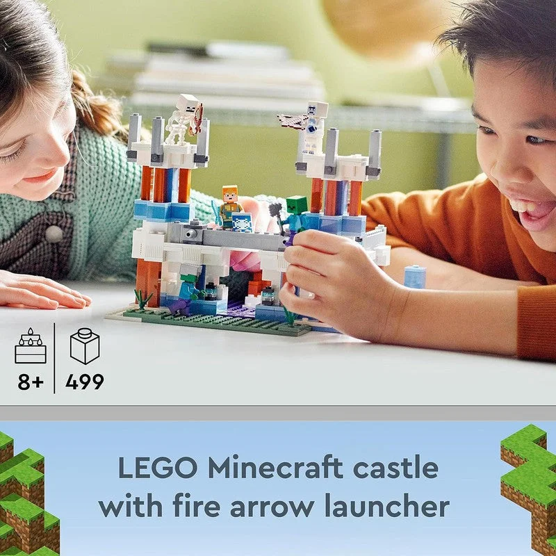 Precisely scaled LEGO miniaturesLEGO Minecraft The Ice Castle 21186 Building Kit (499 Pieces)