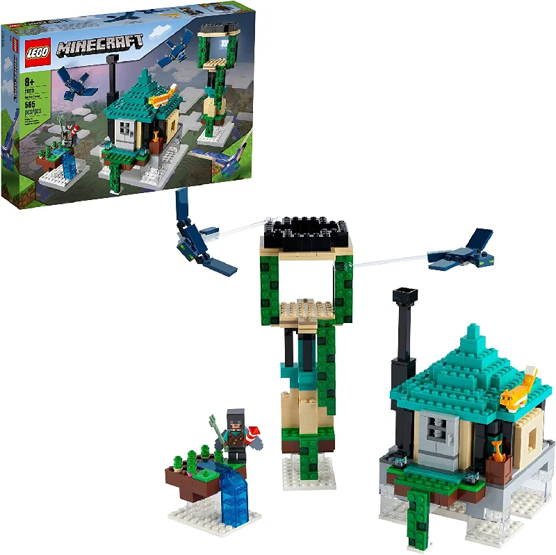 Customizable and personalized LEGO optionsLEGO Minecraft The Sky Tower 21173 Fun Floating Islands Building Kit Toy with a Pilot, 2 Flying Phantoms and a Cat (565 Pieces)