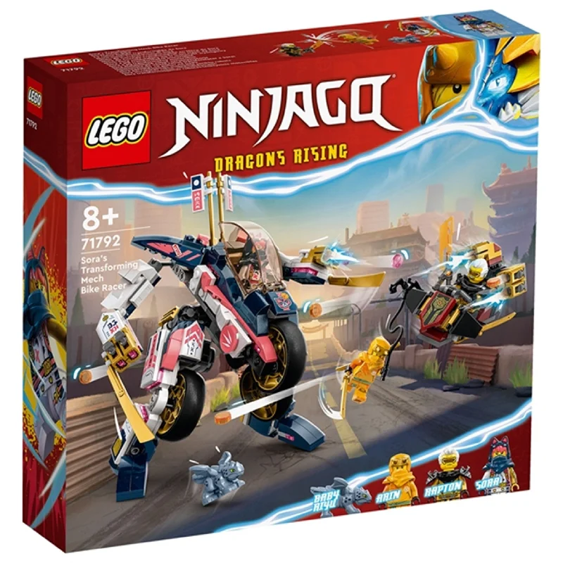 Iconic and recognizable LEGO charactersLEGO® NINJAGO® Sora's Transforming Mech Bike Racer Iconic and recognizable LEGO charactersLEGO® NINJAGO® Sora's Transforming Mech Bike Racer