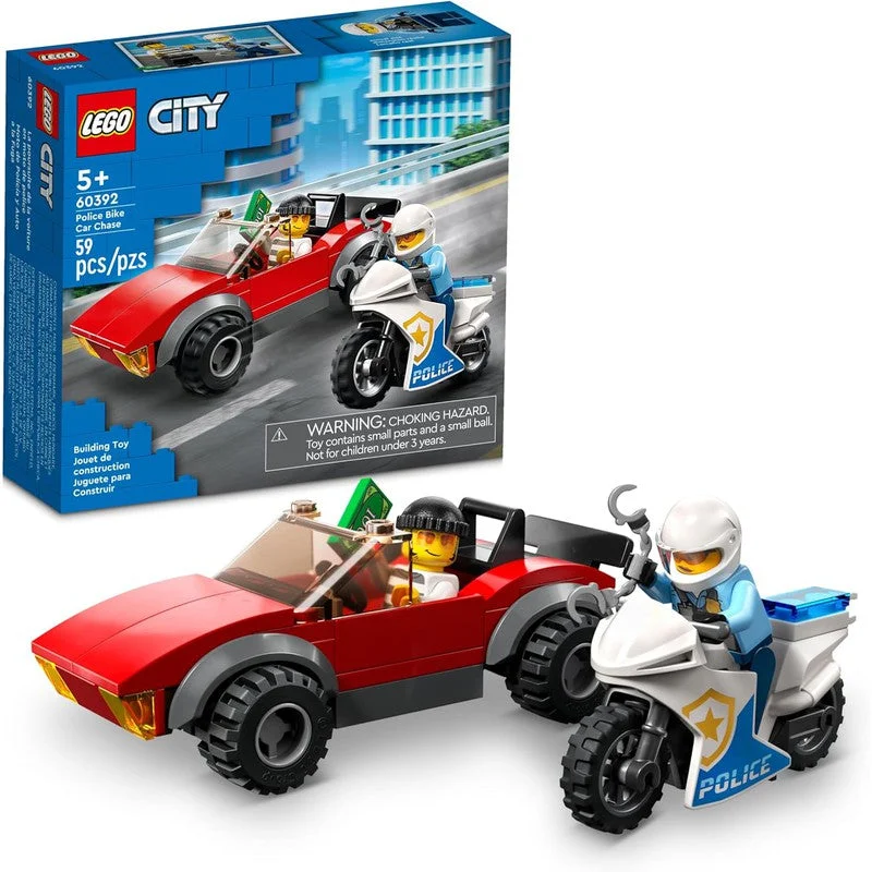 Providing a tactile learning experience LEGOLEGO City Police Bike Car Chase Construction Blocks Set (60392) - TM