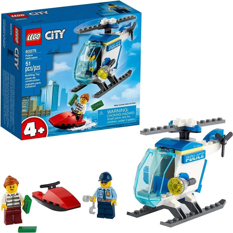 Inspiring future engineers LEGOLEGO City Police Helicopter Construction Blocks Set (60275) - TM