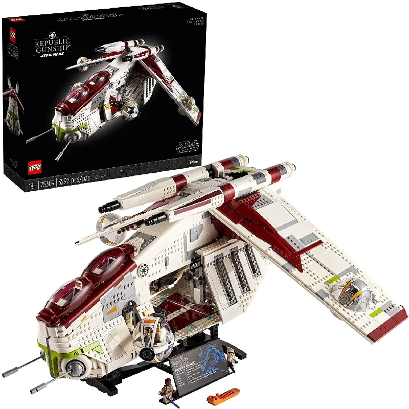 Family-friendly LEGO experiencesLEGO Star Wars Republic Gunship 75309 Building Kit; Cool, Ultimate Collector Series Build-and-Display Model (3,292 Pieces) Retired Family-friendly LEGO experiencesLEGO Star Wars Republic Gunship 75309 Building Kit; Cool, Ultimate Collector Series Build-and-Display Model (3,292 Pieces) Retired