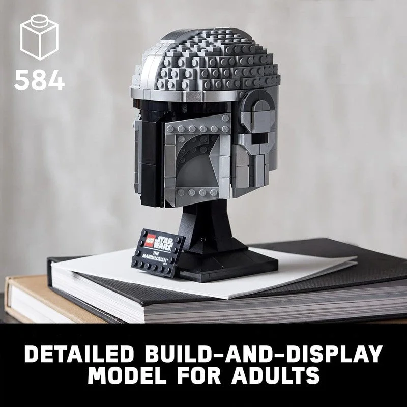 Beautifully crafted LEGO sculpturesLEGO Star Wars The M&alorian Helmet 75328 Buildable Model Kit (584 Pieces)