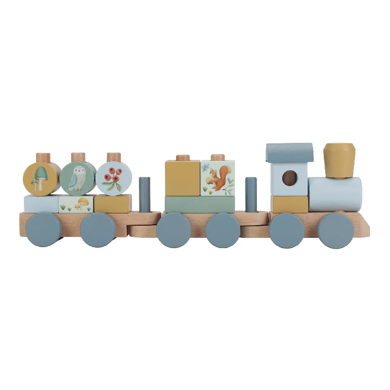 beautiful and detailed wooden toys that inspire creativity                   Little Dutch Stacking Train - Forest Friends