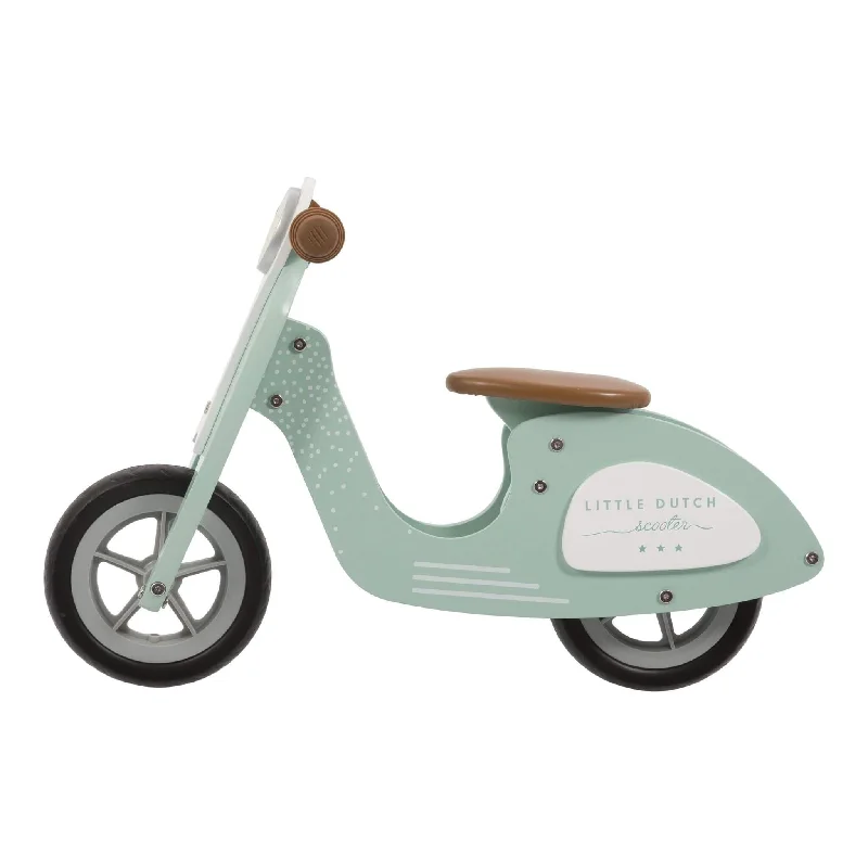 beautiful and detailed wooden toys that inspire creativity                   Little Dutch Wooden Scooter - Mint