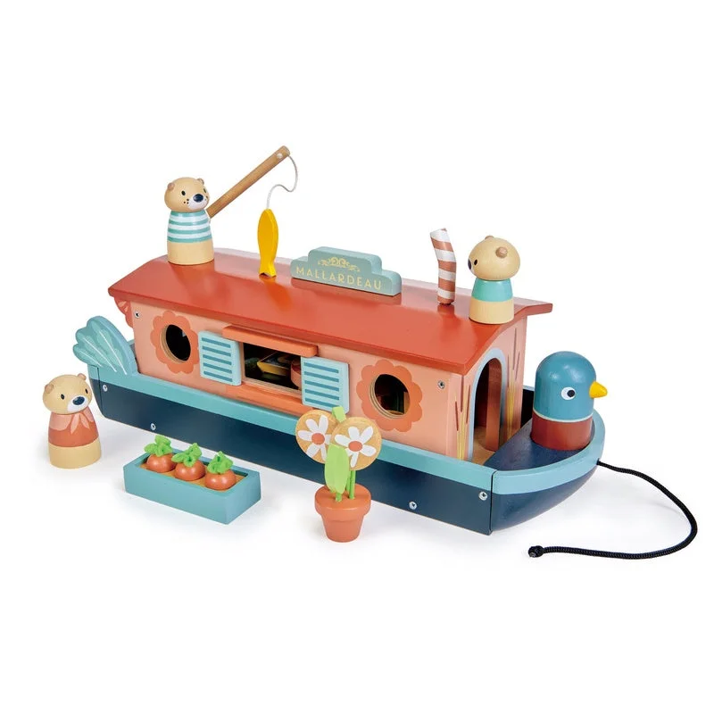detailed wooden toys                 Little Otter Canal Boat
