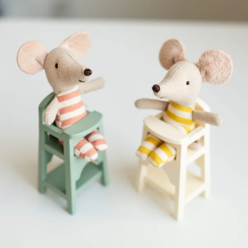 tactile wooden toys                   Maileg high chair for mice