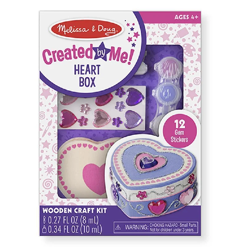 skillfully crafted wooden toys                   Melissa & Doug Created by Me! Heart Box Wooden Craft Kit