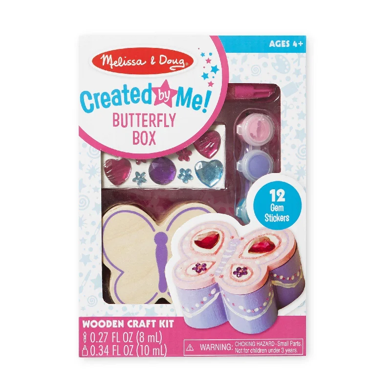 safe and non-toxic wooden toys for babies                   Melissa & Doug 18853 Created by Me! Butterfly Box Wooden Craft Kit
