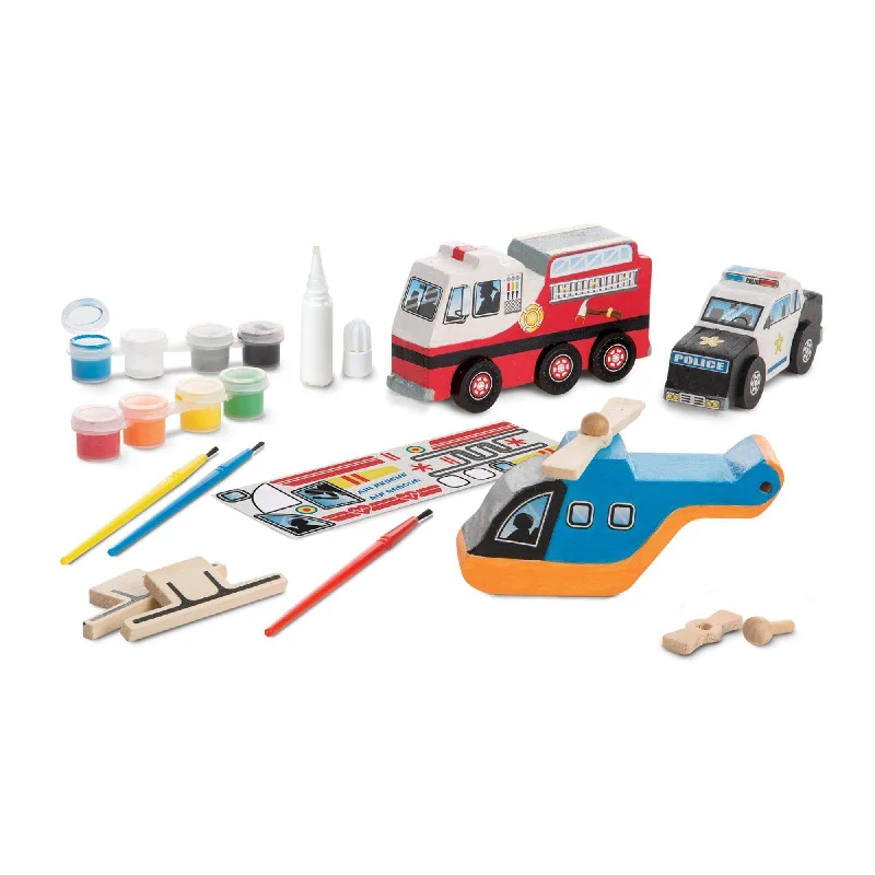 enchanted wooden toys                   Melissa & Doug 19528 Created by Me! Rescue Vehicles Wooden Craft Kit