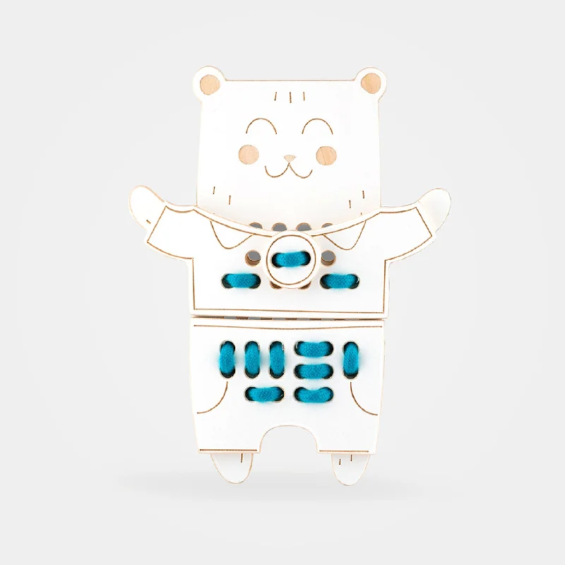 robust and engaging wooden toys for kids                   Milin Mr Teddy Bear