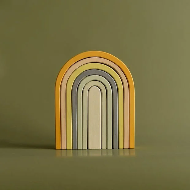 imaginative wooden toys                  MinMin Copenhagen Big Rainbow- Pastel
