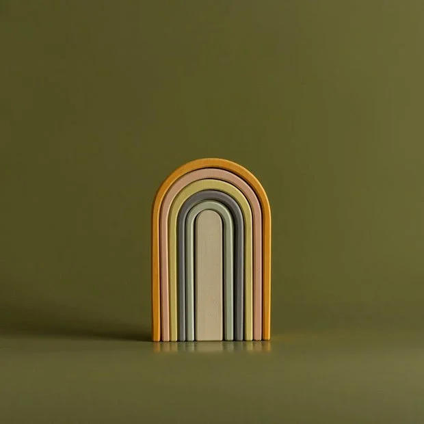 engaging wooden toys                   xMinMin Copenhagen Mini Rainbow- Pastel