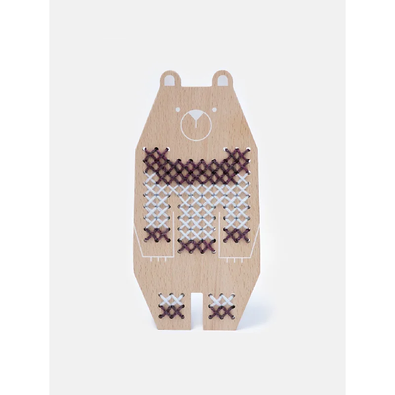 durable wooden toys                  Moon Picnic Cross Stitch Friends - Bear