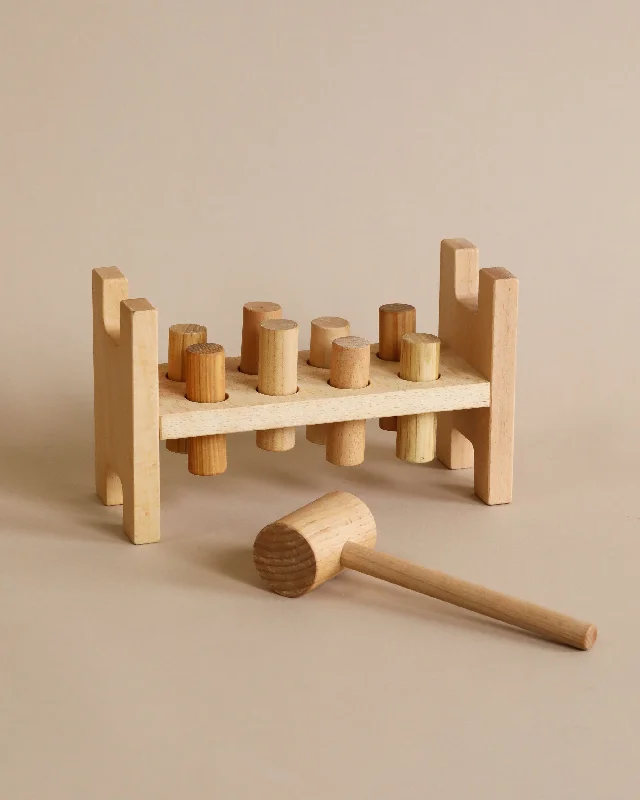 eco-conscious wooden toys                 Natural Pound-a-Peg