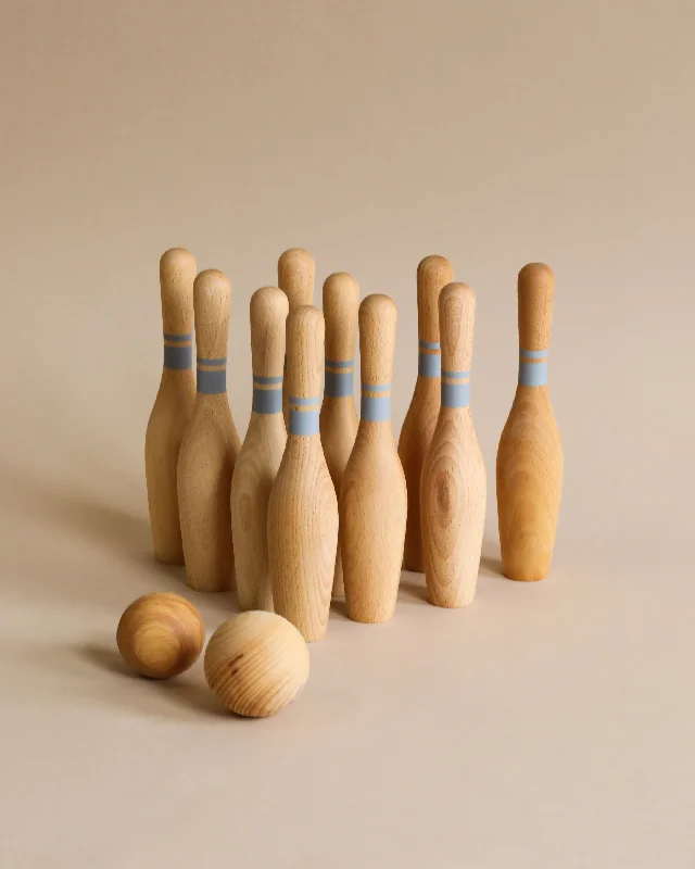 safe wooden toys for babies              Wooden Bowling Set
