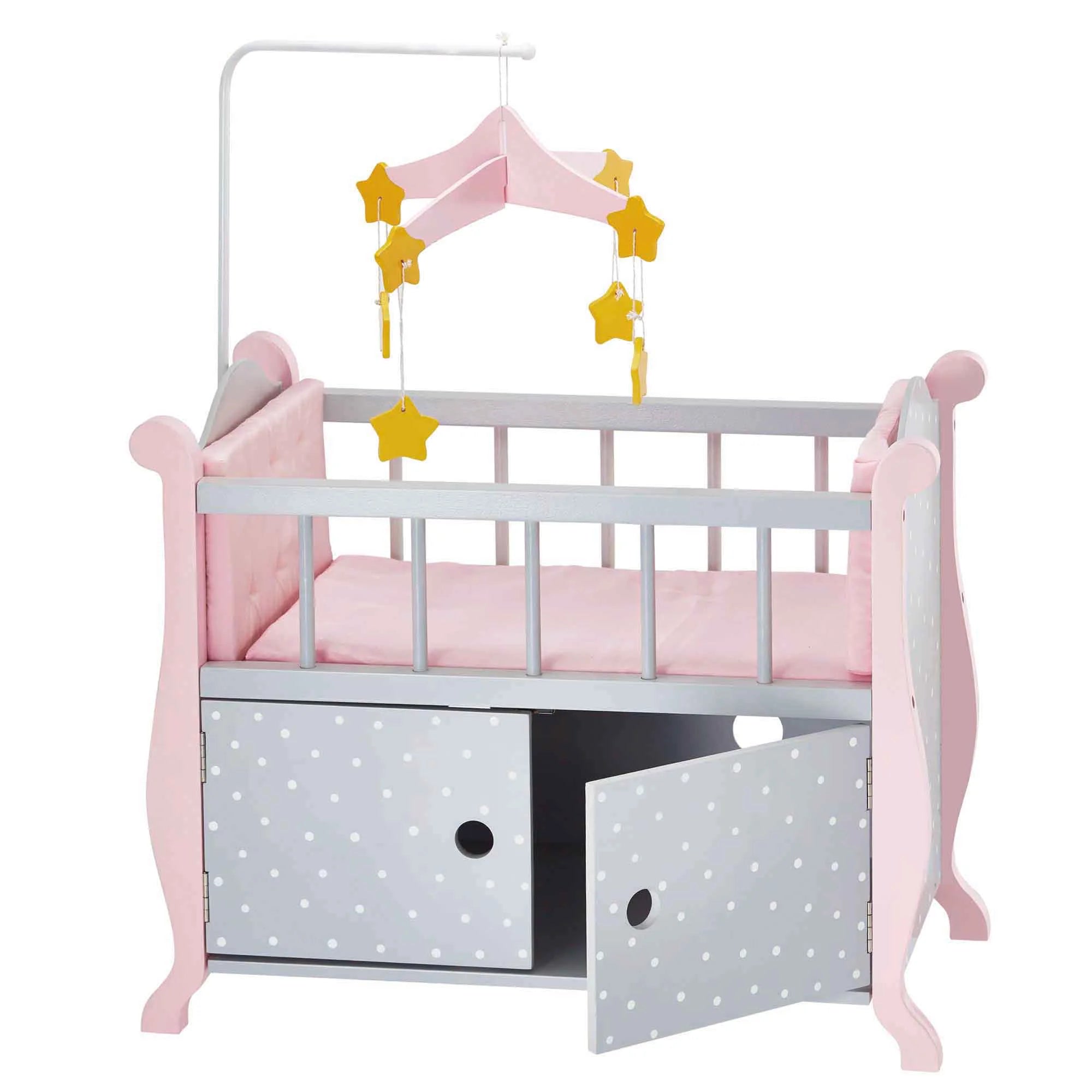 eco-friendly and sustainable wooden toys that promote environmental awareness                   Teamson Olivia's Little World Polka Dot Princess Wooden Baby Doll Crib
