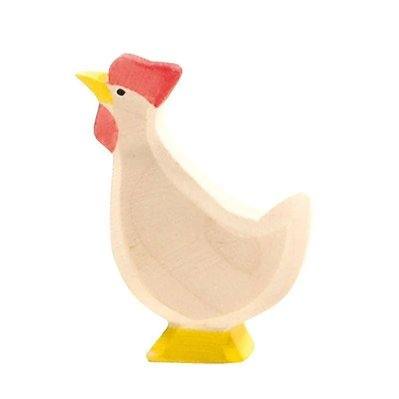 robust and engaging wooden toys for kids                   Ostheimer White Hen, Head Up