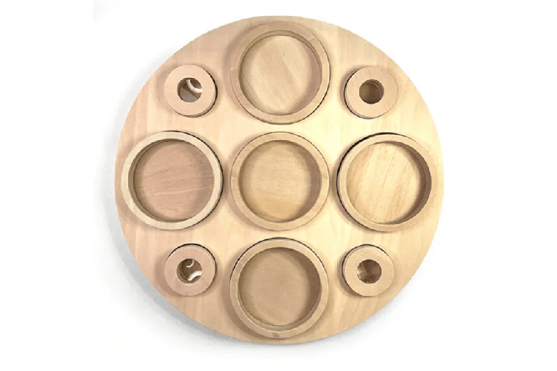 sturdy and reliable wooden toys that provide hours of fun                   Papoose Round Sorting Tray