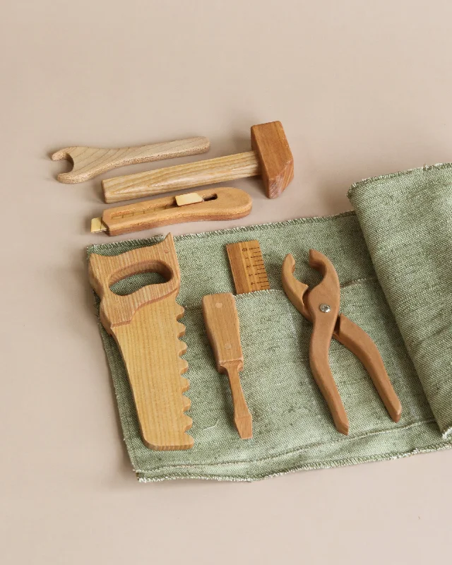 robust and engaging wooden toys for kids                   Handmade Wooden Tool Set