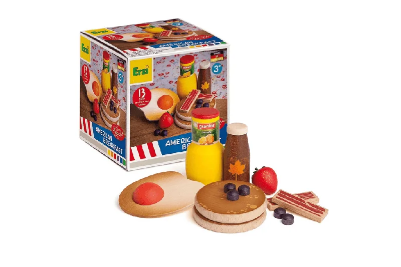 eco-friendly wooden toys made from sustainable materials                   Pretend Wooden Breakfast Food