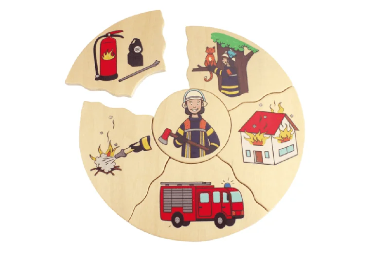 safe and appropriate wooden toys for young children                   Professions Puzzle By Beleduc (Includes 5 Puzzles)