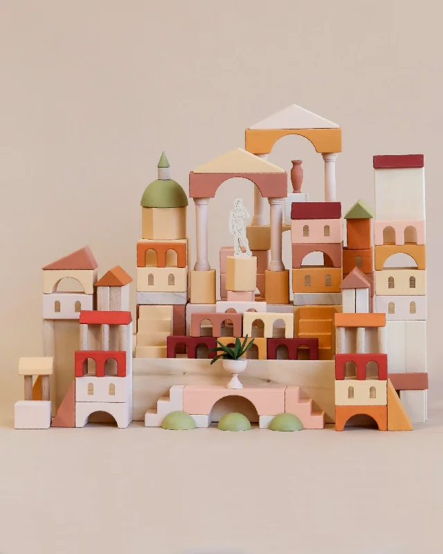 enchanting wooden toys for children                   Sabo Concept Italian Ancient City Blocks