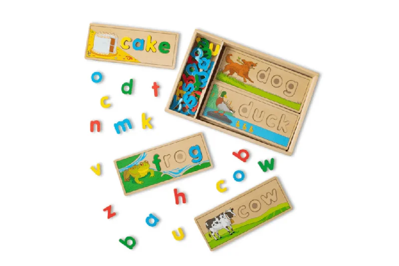 eco-friendly and sustainable wooden toys that promote environmental awareness                   Melissa & Doug See & Spell
