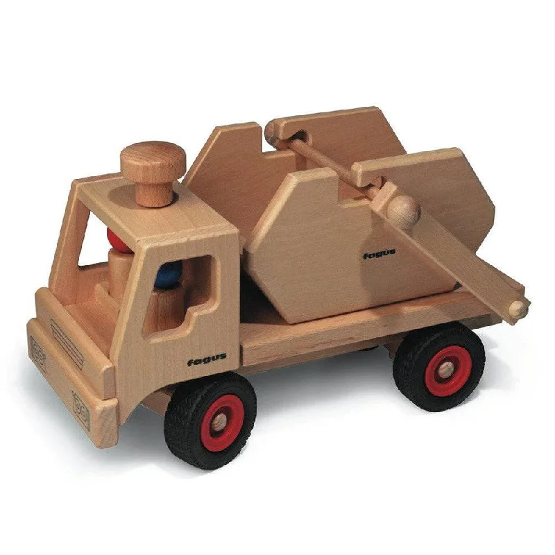 age-appropriate wooden toys                   Wooden Toy Skip Dump Truck