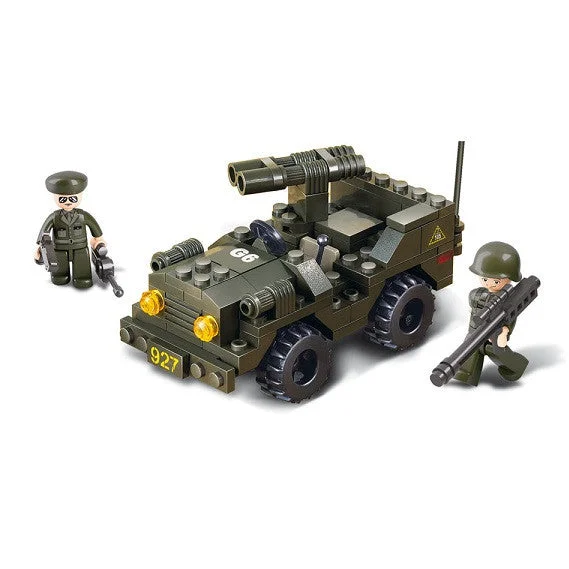 Offering endless joy LEGOSluban - Army - Double Barrelled Gun Vehicle Building Bricks Set