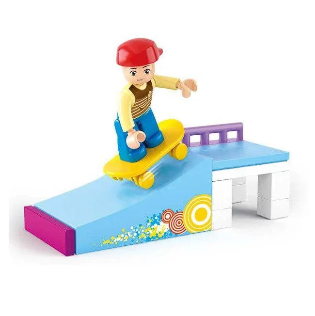 Beautifully crafted LEGO sculpturesSluban - Girl's Dream - Skateboarder Building Bricks Set