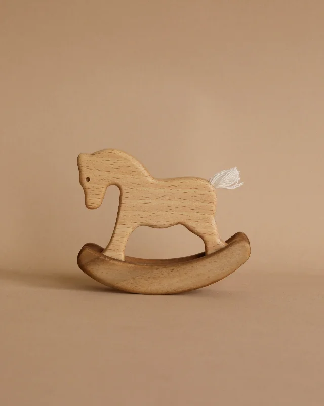 child-safe wooden toys                 Small Handmade Wooden Rocking Horse